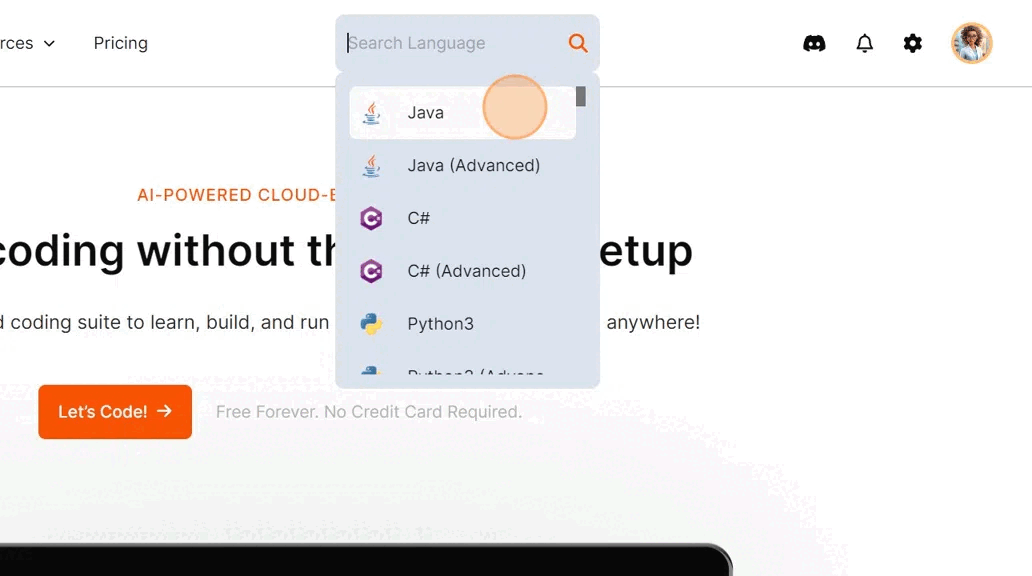 Finding optimize code feature of JDoodle AI